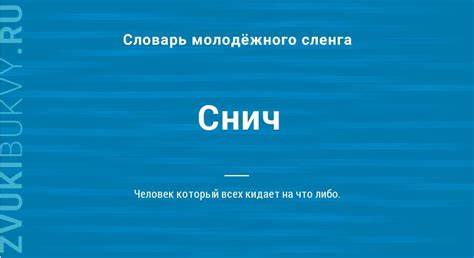 Анализ синонимов слова "снич"