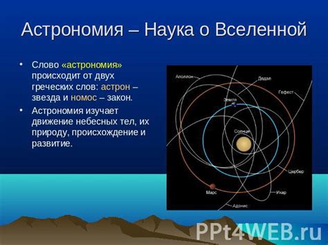 Астрофизика и значение слова "астрон"