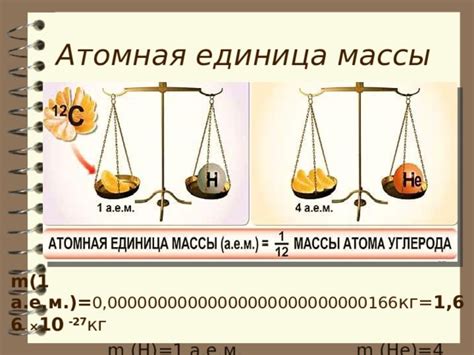 Атомная единица массы (аму) и его роль в науке