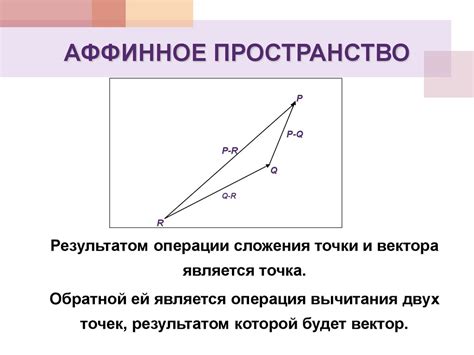 Аффинное пространство и его связь с расположением точек