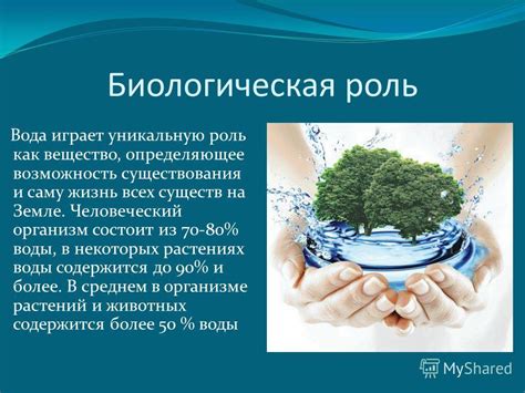 Биологическая роль воды