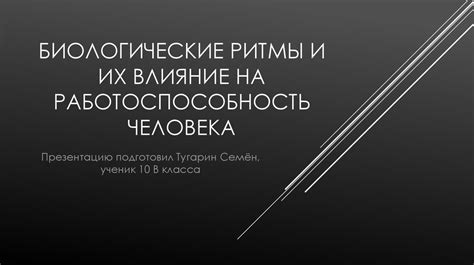 Биологические особенности человека и их влияние на восприятие времени