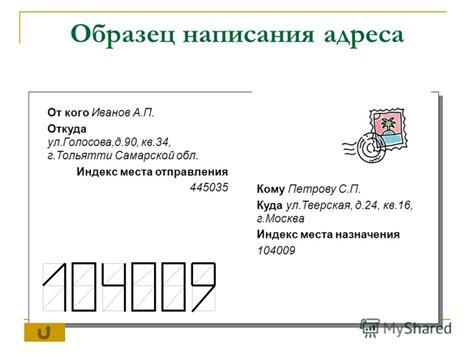 Важность правильного указания адреса отправления