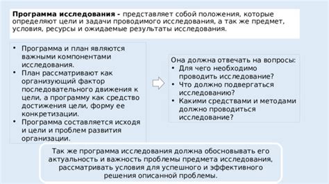 Важность правильной организации исследования