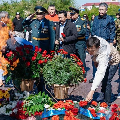 Вечный огонь в память о погибших воинах