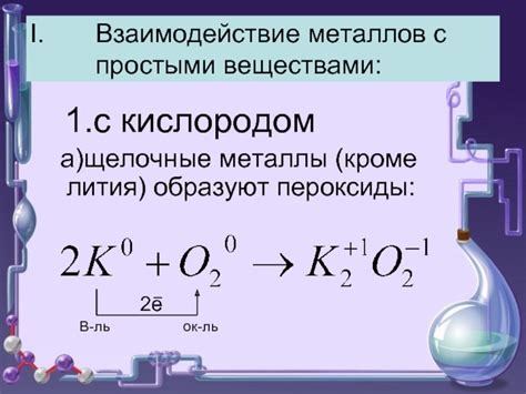 Взаимодействие ионов металла с другими веществами