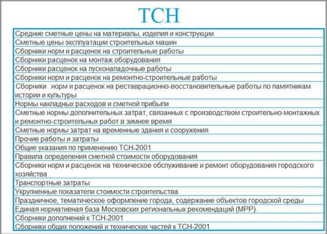 Виды ТСН и их особенности