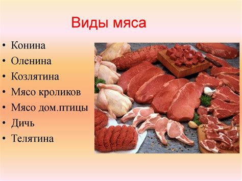 Виды протертого мяса