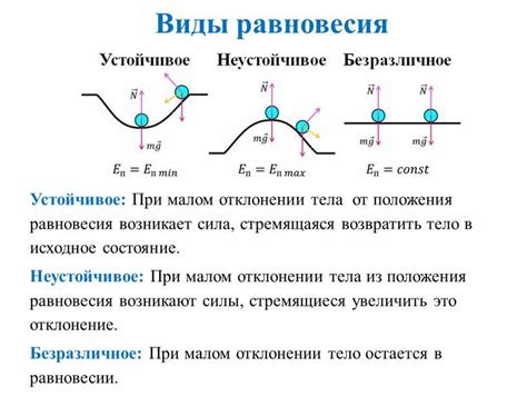 Виды равновесия тел