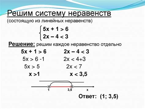 Виды систем неравенств