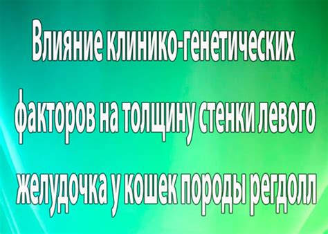 Влияние генетических факторов на поведение кошек