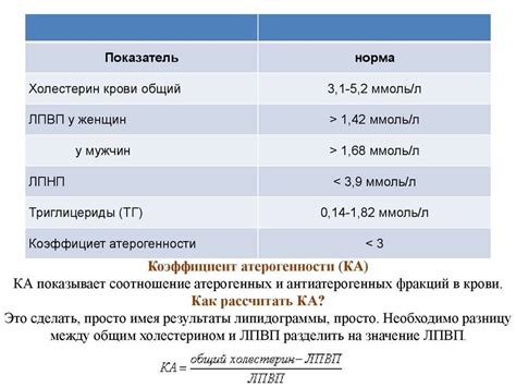 Влияние низкого коэффициента атерогенности на организм женщины