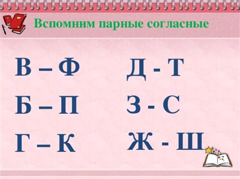 Влияние парных звуков на произношение слов