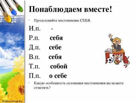 Возвратное местоимение "себя": его значение и использование