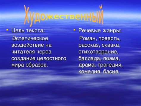 Воздействие литературных образов на читателя