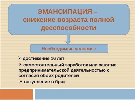 Возможности, которые дает эмансипация