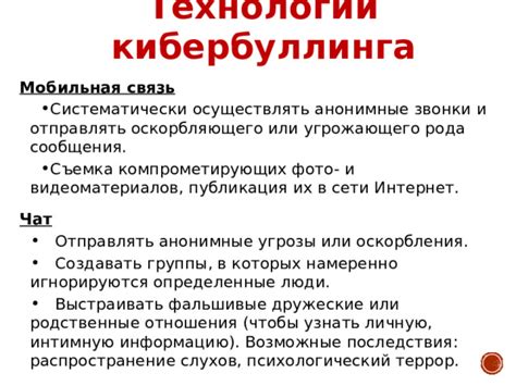 Возможные последствия кибербуллинга