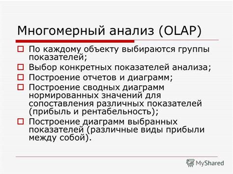 Выбор конкретных показателей