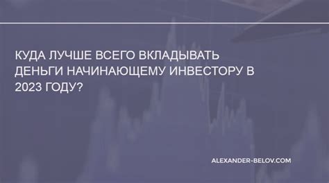 В году 2023 лучше всего вкладывать средства в: