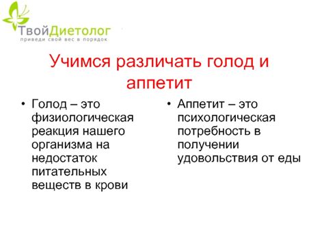 Голод и недостаток питательных веществ