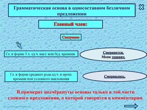 Грамматическая структура выражения