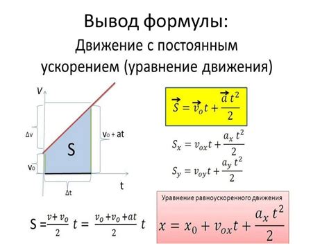 Движение автомобиля с постоянным ускорением