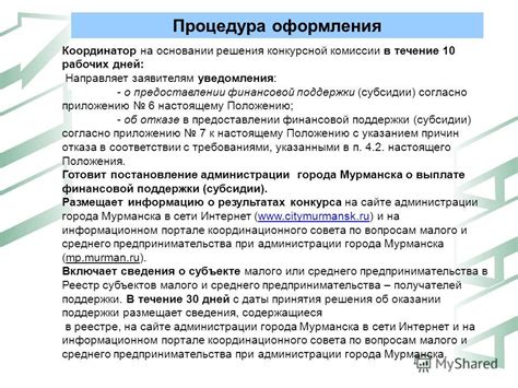 Детальный обзор критериев принятия решения о предоставлении субсидии