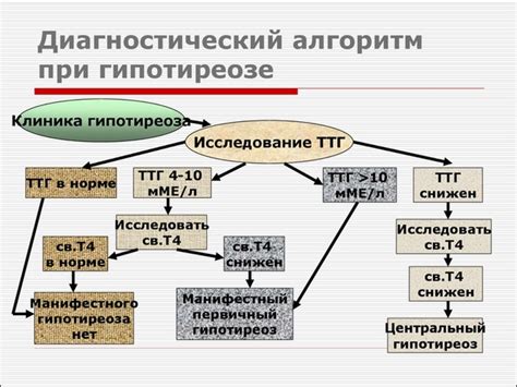 Диагностика гипотиреоза манифестной формы