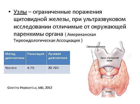 Диагностика накопления РФП в щитовидной железе