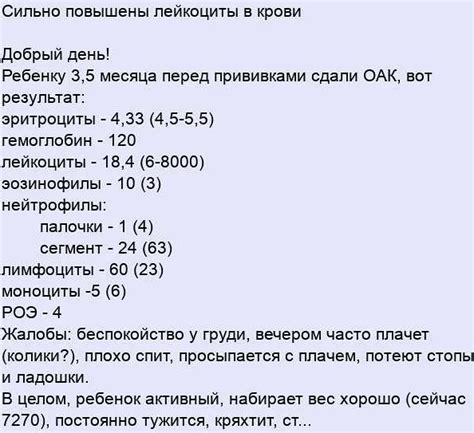 Диагностика повышенного уровня лейкоцитов