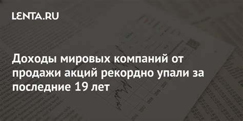 Доходы от продажи акций