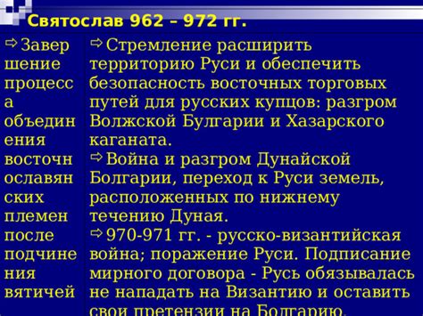 Завоевания Руси и стремление к преемственности