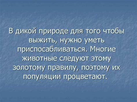 Зачем нужно приспосабливаться