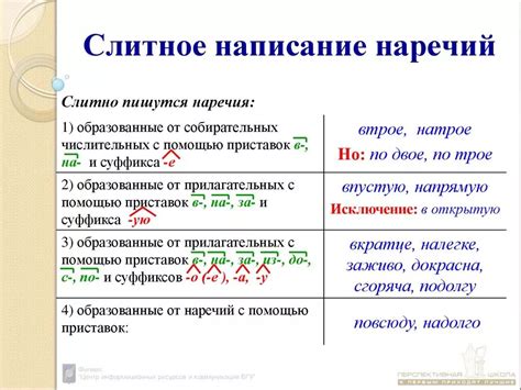 Значение изменяемых наречий в предложении