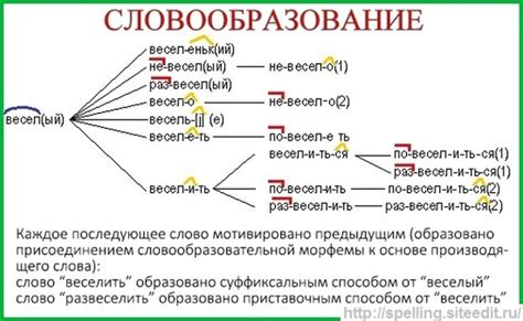 Значение корня в словообразовании