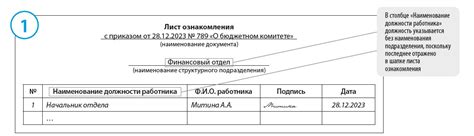 Значение ознакомления с документами