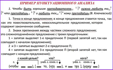 Значение пунктуационного анализа предложения