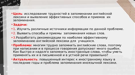 Значение слов: помощь в запоминании информации