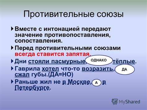 Значение союза "однако" в контексте противопоставления