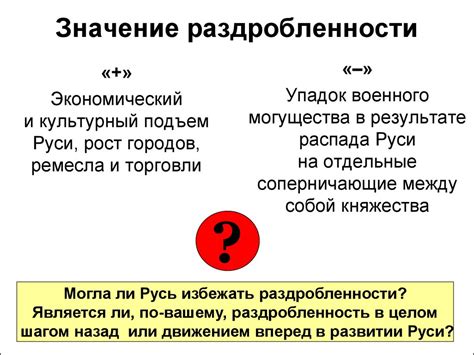 Значение феодальной раздробленности в современном контексте