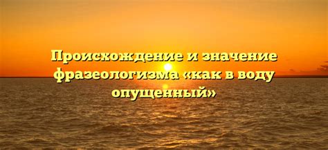 Значение фразеологизма "живая вода" в психологии