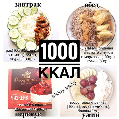 Значение 1000 ккал в рационе питания