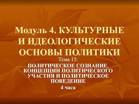 Идеологические концепции: разнообразие и направления