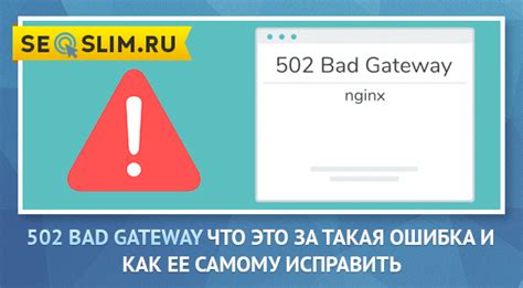 Изучаем 502 ошибку и найдем выход из положения