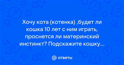 Инстинкт от котенка