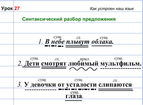 Инструменты для лексического разбора предложения