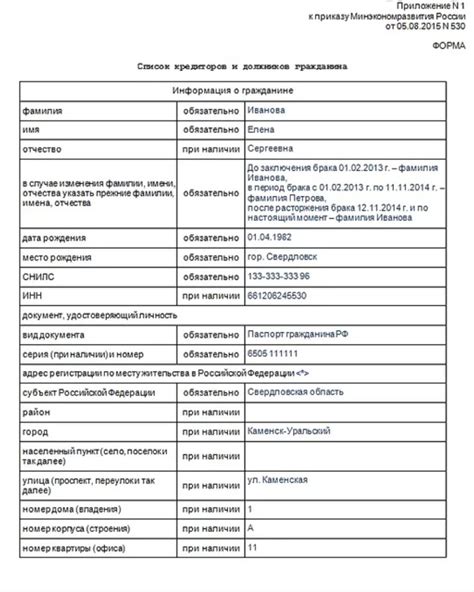 Информация о должнике и кредиторе