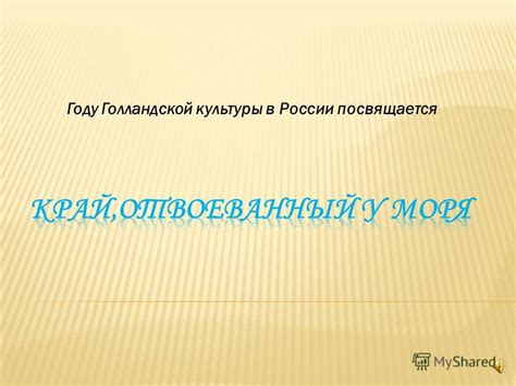 Использование голландской культуры в метафоре