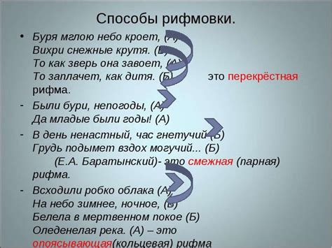 Исторические примеры кольцевой рифмы