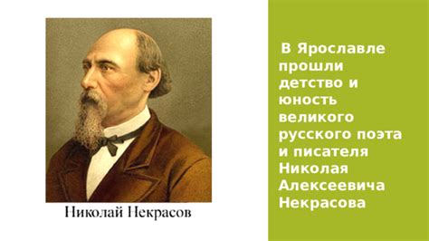 История пребывания Некрасова в Ярославле